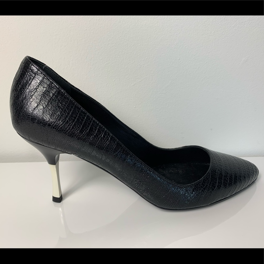 NEW MAX MARA Dinda Black Leather Heels Pumps - Picture 5 of 8